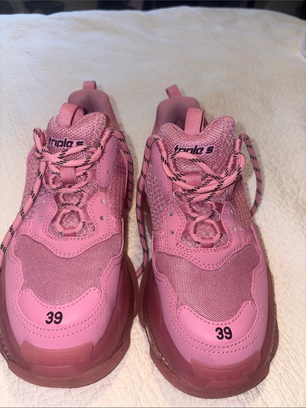 Balenciaga Pink Triple S Chunky sneakers. Size 39 or 9. In EUC.